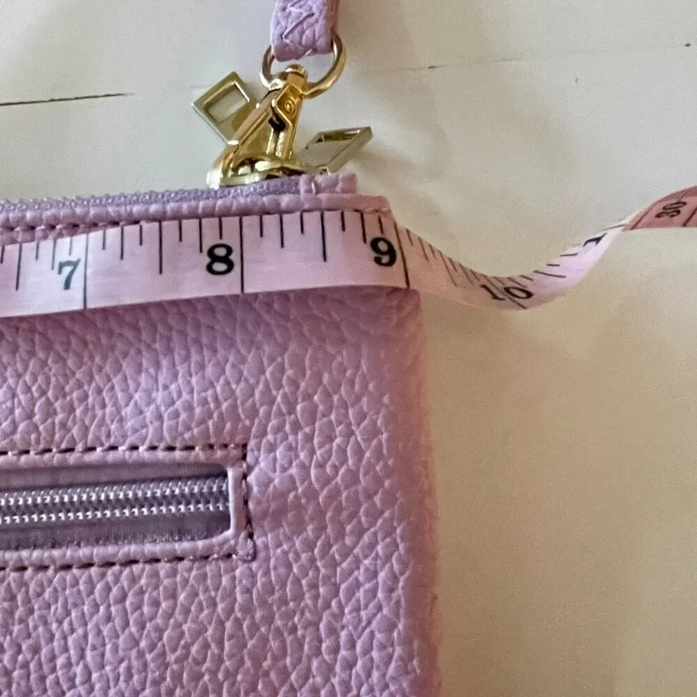AR New York Pebbled Lavender Purple Crossbody Bag Multi Compartment
